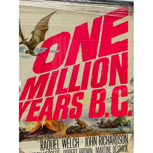 13 - A large original vintage ‘One Million Years B.C.’ movie poster. 1966 A Hammer Film Production. Tom C... 