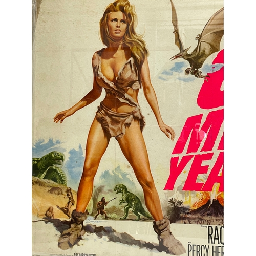 13 - A large original vintage ‘One Million Years B.C.’ movie poster. 1966 A Hammer Film Production. Tom C... 