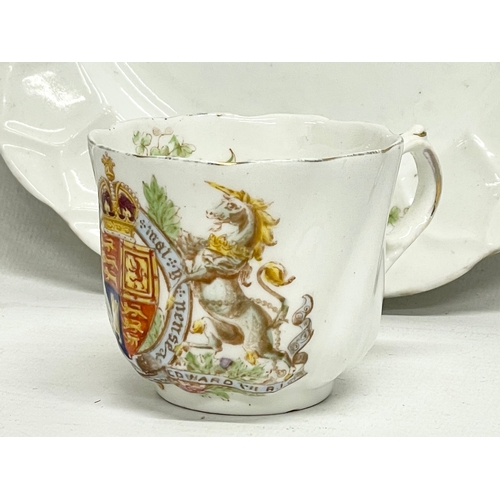 795 - A set of 4 Regent China Coronation porcelain. Edward VII, 1902.