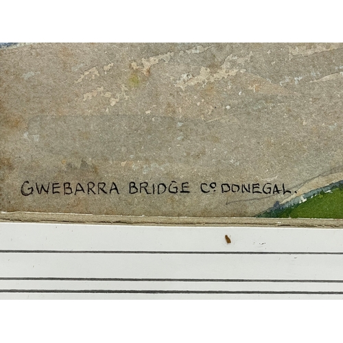 45 - A watercolour by Henry Echlin Neill. Gwebarra Bridge, Co Donegal. Painting measures 35x24cm. Frame 5... 