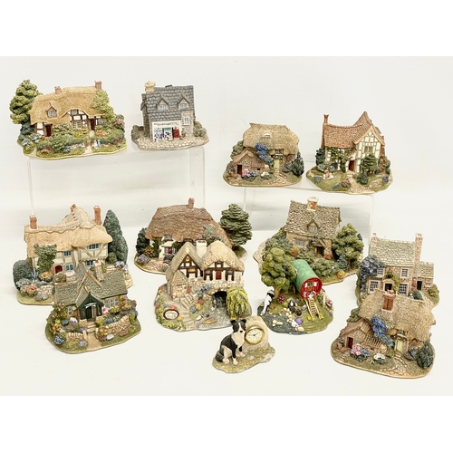 791 - A collection of Lilliput Lane houses. Including 1 Border Fine Arts and 1 Memory Lane. Largest 15x11c... 