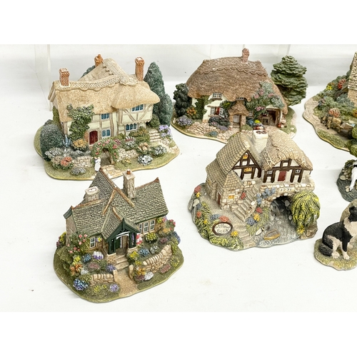 791 - A collection of Lilliput Lane houses. Including 1 Border Fine Arts and 1 Memory Lane. Largest 15x11c... 