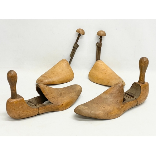 399 - 4 vintage wooden cobblers shoe trees.