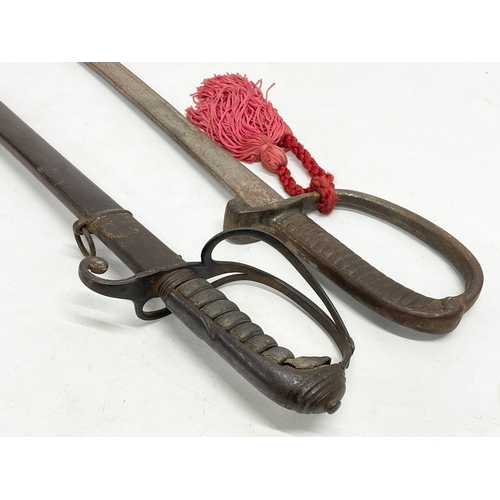 284 - 2 late 19th/early 20th century swords. 97cm