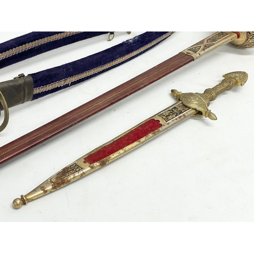 285 - 4 vintage ornamental swords. Largest 101cm.