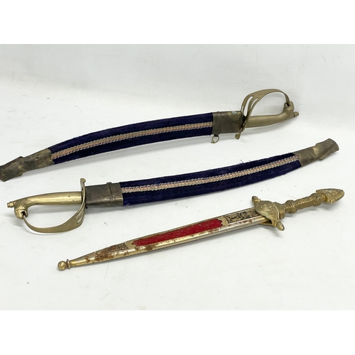 285 - 4 vintage ornamental swords. Largest 101cm.