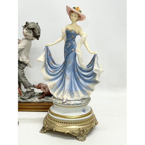 789 - 4 figures. Capodimonte and Florence. Largest 28x26cm. Tall measures 29cm.