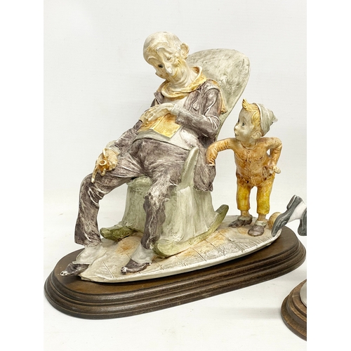 789 - 4 figures. Capodimonte and Florence. Largest 28x26cm. Tall measures 29cm.