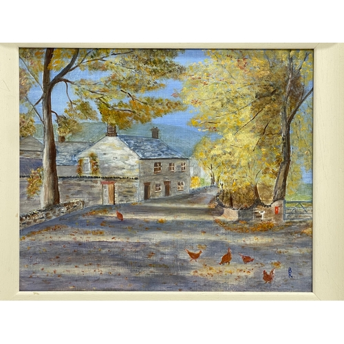 393 - An oil painting signed B.K. Painting measures 29x24cm