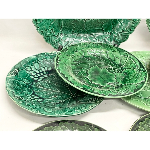 161 - A quantity of late 19th century Majolica plates. 28cm.