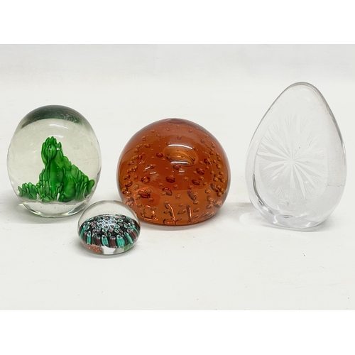 341 - 4 Art Glass paperweights.