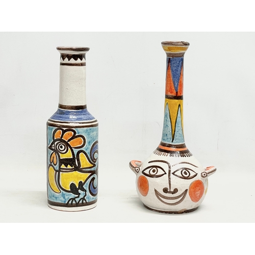 56 - 2 Giovanni De Simone (1930-1991) Italian pottery vases. 33cm