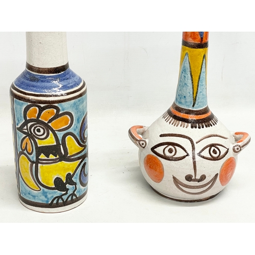 56 - 2 Giovanni De Simone (1930-1991) Italian pottery vases. 33cm