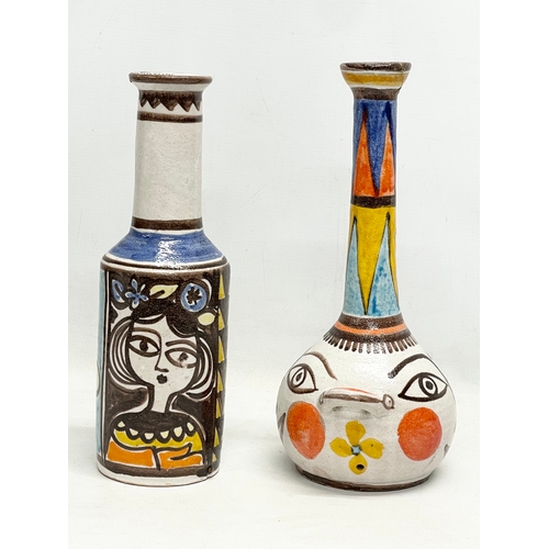 56 - 2 Giovanni De Simone (1930-1991) Italian pottery vases. 33cm