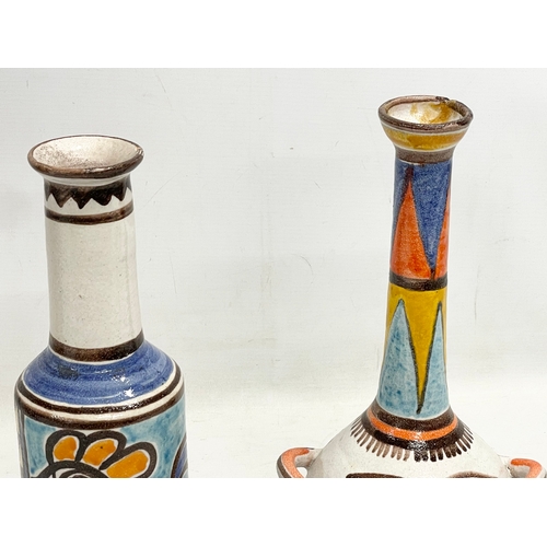 56 - 2 Giovanni De Simone (1930-1991) Italian pottery vases. 33cm