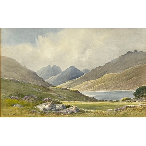 119 - A watercolour by G.W. Morrison. Silent Valley. Painting measures 46x29cm. Frame 70x50cm