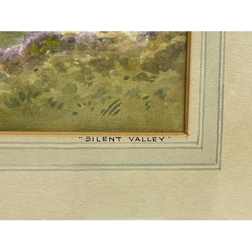 119 - A watercolour by G.W. Morrison. Silent Valley. Painting measures 46x29cm. Frame 70x50cm