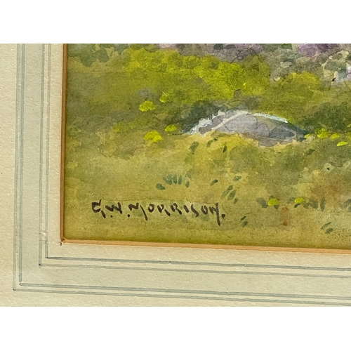 119 - A watercolour by G.W. Morrison. Silent Valley. Painting measures 46x29cm. Frame 70x50cm