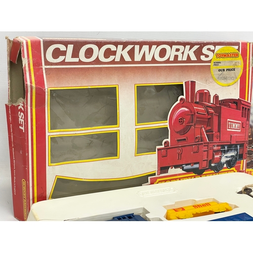 225 - A vintage Hornby Railways Clockworks train set in box etc.