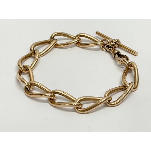 548 - A 9ct gold bracelet. 40.39 grams.