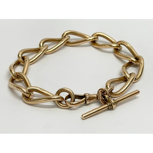 548 - A 9ct gold bracelet. 40.39 grams.