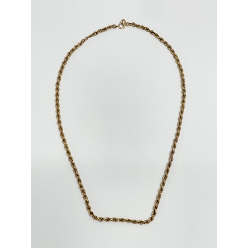 550 - A 9ct gold necklace. 4.46 grams.