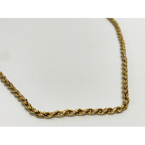 550 - A 9ct gold necklace. 4.46 grams.