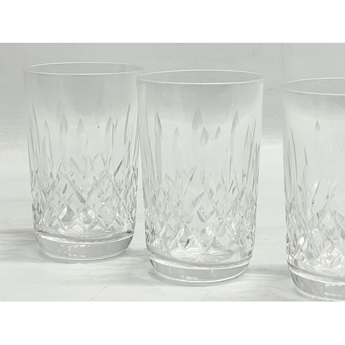 123 - A set of 6 Waterford Crystal ‘Lismore’ pattern whisky tumbler glasses. 11.5cm