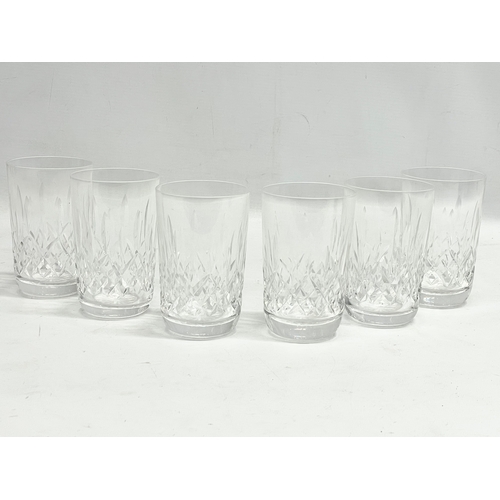 123 - A set of 6 Waterford Crystal ‘Lismore’ pattern whisky tumbler glasses. 11.5cm