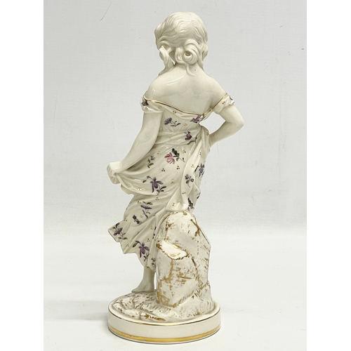 125 - A late 19th century Royal Worcester ‘Before The Wind’ pottery figurine. 1870-1880. 27cm