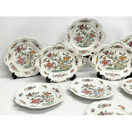 350 - A collection of 19th century pottery dinnerware.