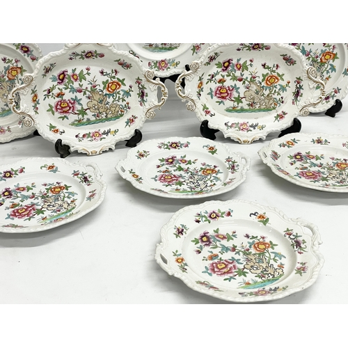 350 - A collection of 19th century pottery dinnerware.