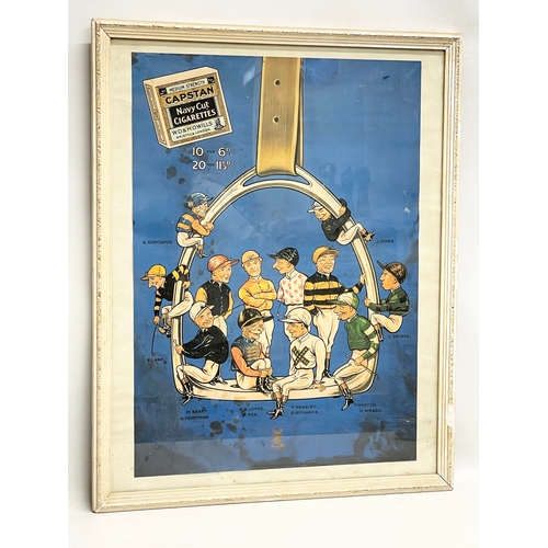 355 - A vintage Capstan Navy Cut Cigarette poster. 49x61cm.