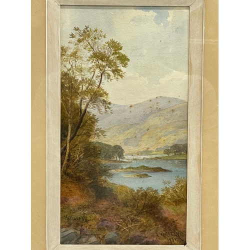 189 - A watercolour by J.W. Carey. Killarney. 1931. Painting measure 14x27cm. Frame 32x49.5cm