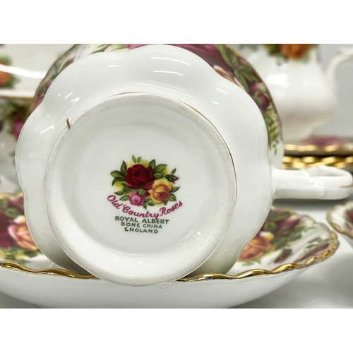 414 - A 20 piece Royal Albert Old Country Roses tea set.