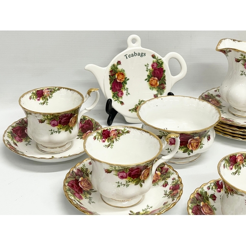 414 - A 20 piece Royal Albert Old Country Roses tea set.