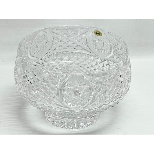 466 - A large Tyrone Crystal ‘Armagh’  bowl. 21x14.5cm