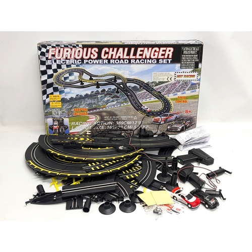 237 - A Furious Challenger Electric Power Road Racing Set