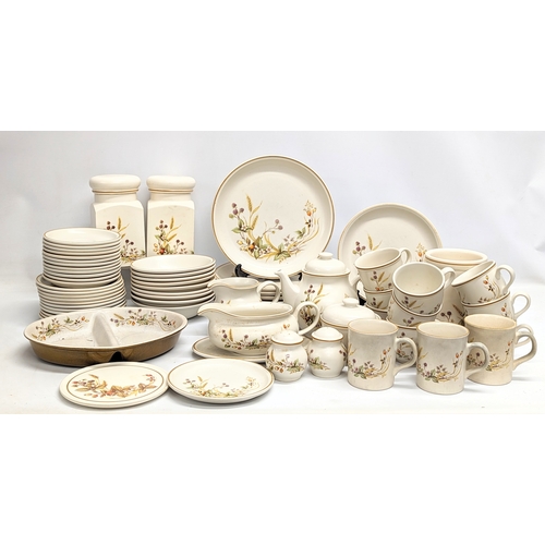 668 - A quantity of vintage Harvest dinnerware with tea and coffee set.