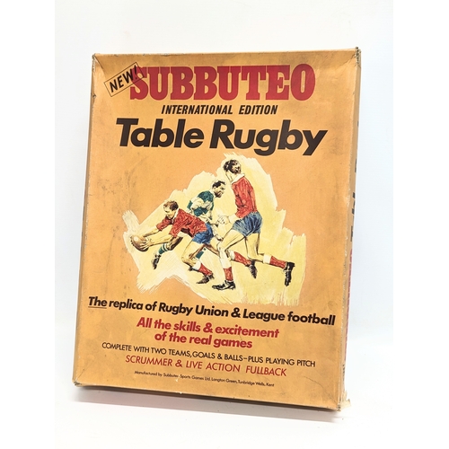 246 - A vintage Subbuteo Table Rugby, International Edition. The Replica of Rugby Union & League Football.