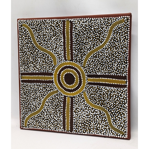 191A - An Aboriginal Acrylic painting by Lindsay Bird Mpetyane, 2005. 42x42cm