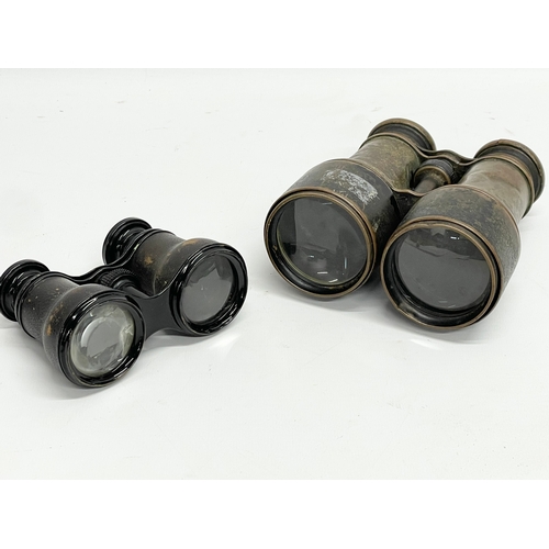 388 - A pair of field binoculars and other.