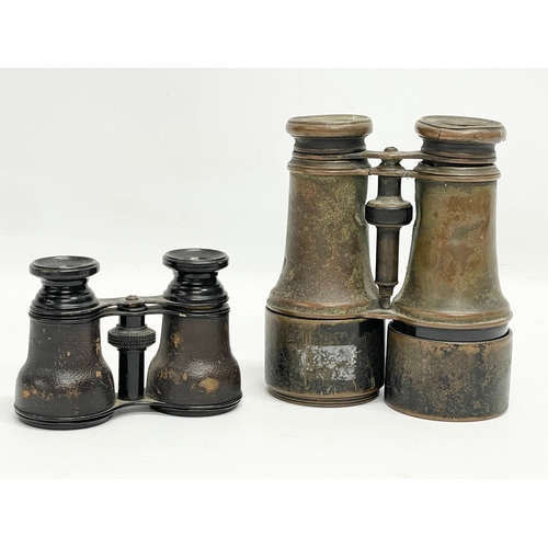 388 - A pair of field binoculars and other.