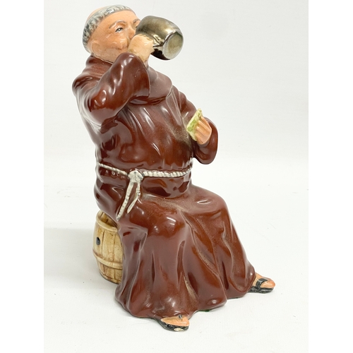 433 - A set of 4 vintage pottery gambling monks by Bretby. 21cm