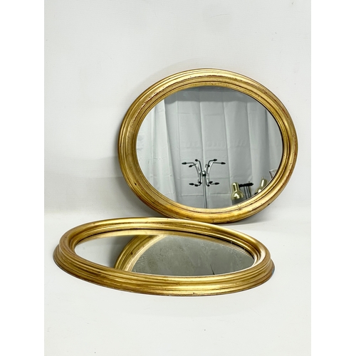 442 - A pair of gilt framed mirrors. 36x30cm.