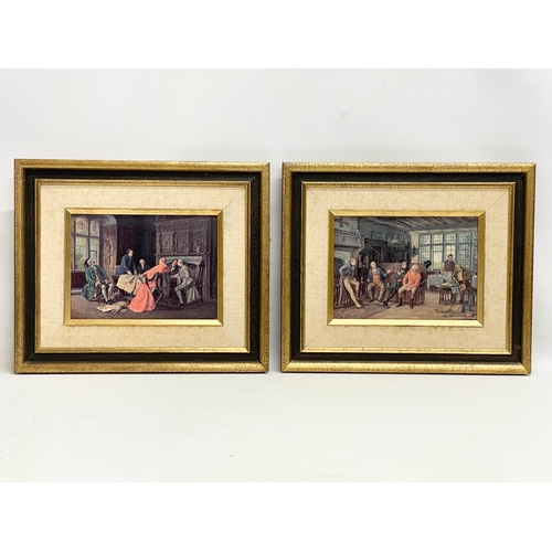 643 - 2 vintage gilt framed prints. 40x33cm