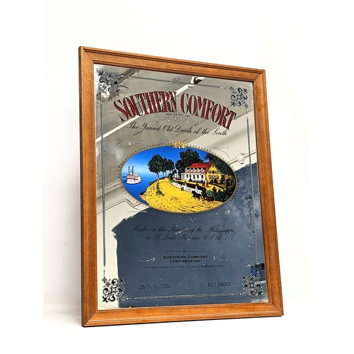 635 - A Southern Comfort advertising pub mirror. 48x61.5cm