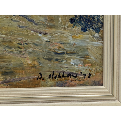 689 - An Impressionist oil painting by B. Mullan, 1978. 70x68cm