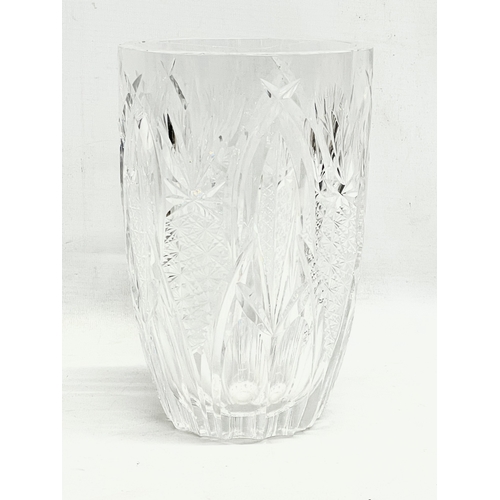 515 - A large vintage Waterford Crystal vase. 14x20.5cm