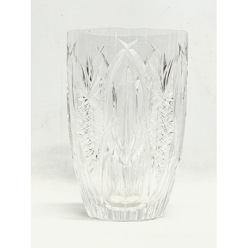 515 - A large vintage Waterford Crystal vase. 14x20.5cm